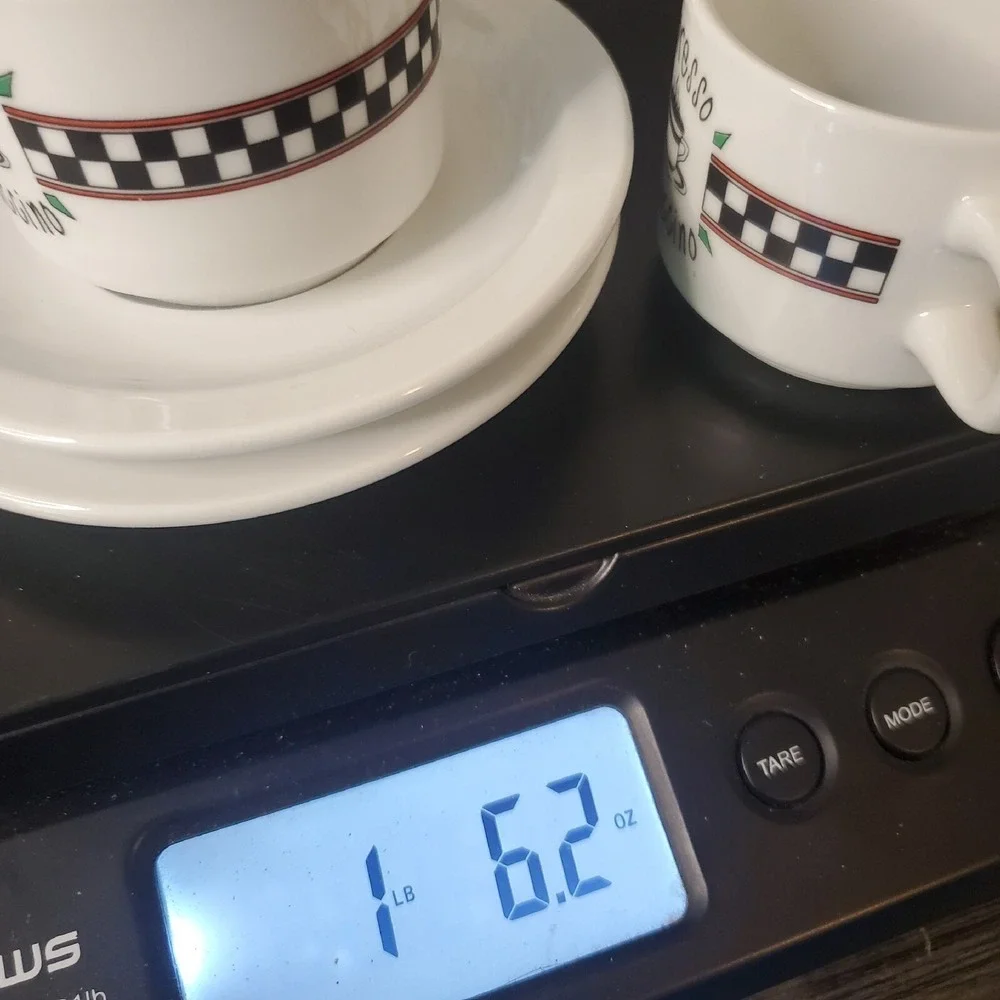 Expresso Coffee Cup & Saucer‎ Set Of 2 Black &White Diner Checkered